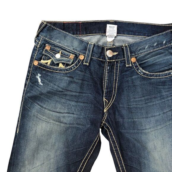 Vintage True Religion Jeans Size 36 RAINBOW BILLY Blue - Picture 10 of 10